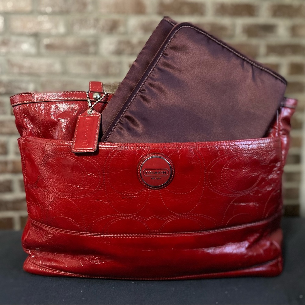 100% AUTHENTIC GENUINE Coach Signature Stitched Multifunction Tote or Diaper Bag